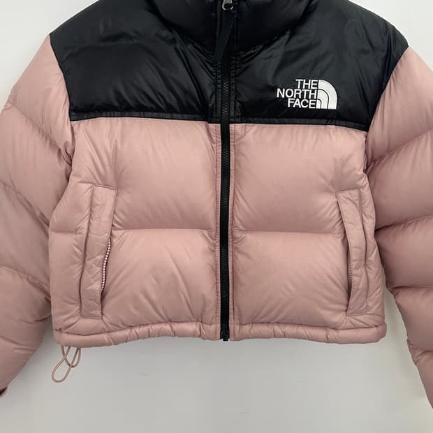 노스페이스 눕시 연핑크 크롭 덕다운 M