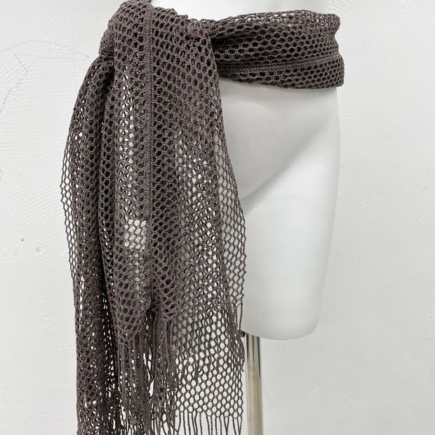 그런지 브라운 글리터 머플러 