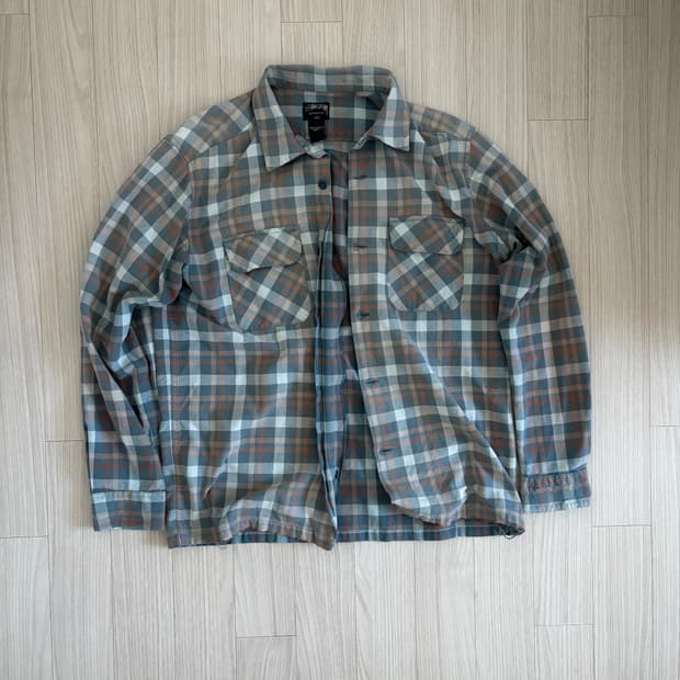 90s 스투시 코튼 셔츠 xl