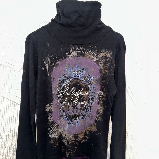 프린팅 터틀넥 티셔츠