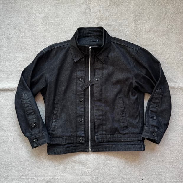 해칭룸 레이어드 트러커 자켓 4size (black)
