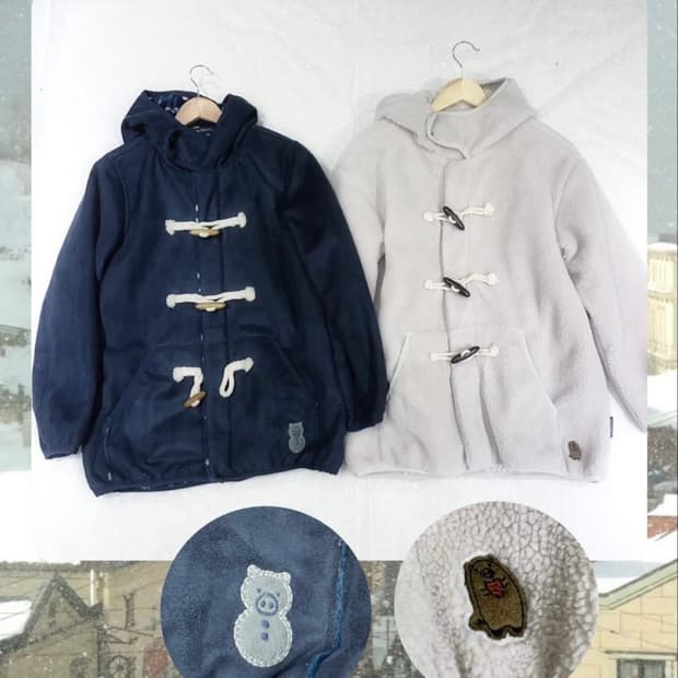 카메 빈티지 대대장 드럭스토어 네이비 코트 토글 아우터 모리걸