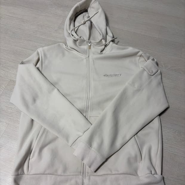 디스커버리 아이보리 후드집업