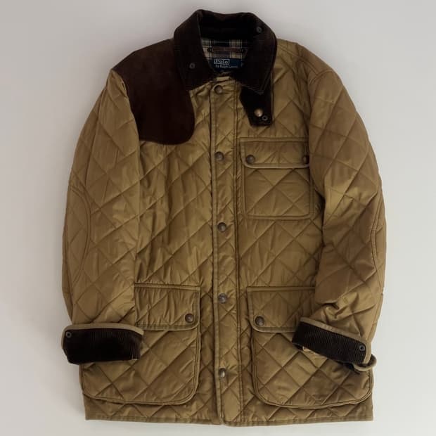 폴로 랄프로렌 브라운 캠튼 퀼팅 자켓 M