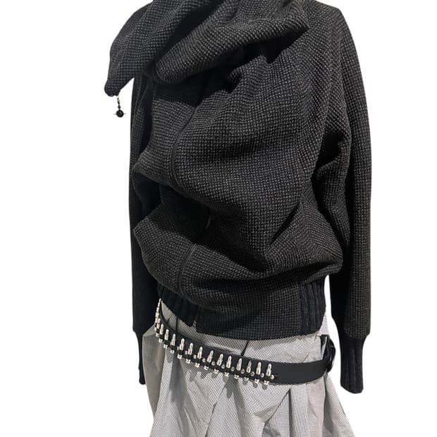 비비안웨스트우드 orb지퍼 비대칭 후드집업