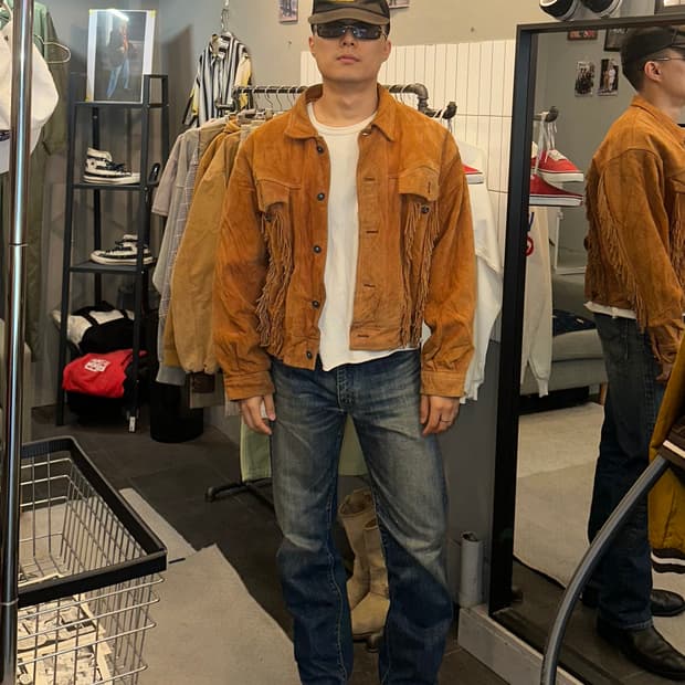 90’s Japanese 3-type Suede fringe jacket
