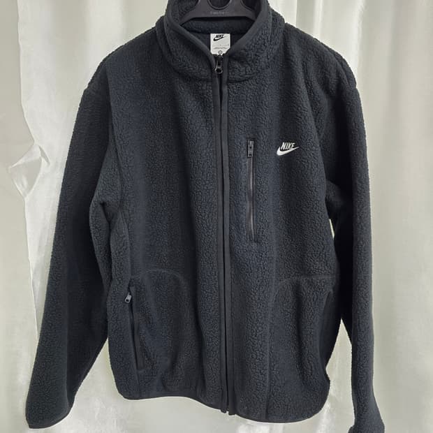 나이키 블랙 뽀글이 플리스 집업 (1594)