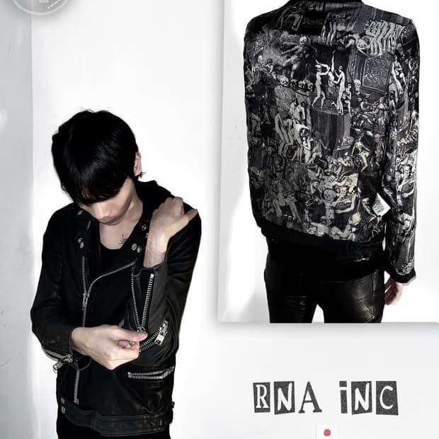 RNA Inc 아카이브 하드코어 일본 빈티지 램스킨 라이더 자켓
