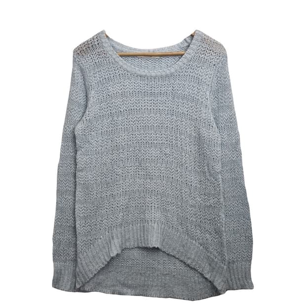 ikka  라이트 블루 펀칭 니트 