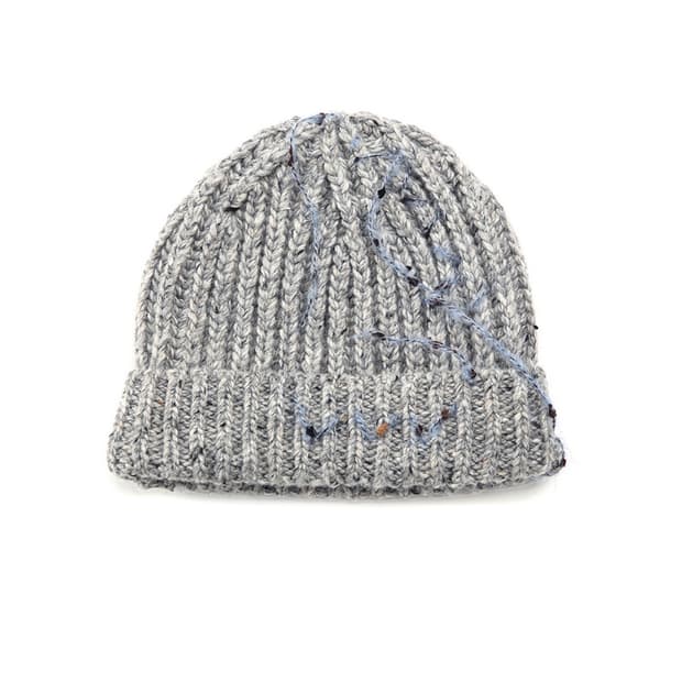 Ribbed Recycled Wool Blend Beanie