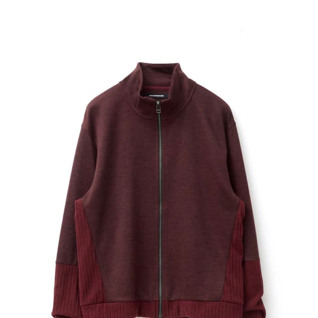 Double Sleeve Track Cardigan Dark Red 4