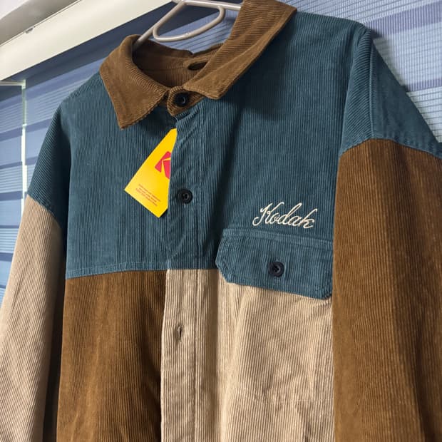 코닥 컬러 블록 코듀로이 셔켓