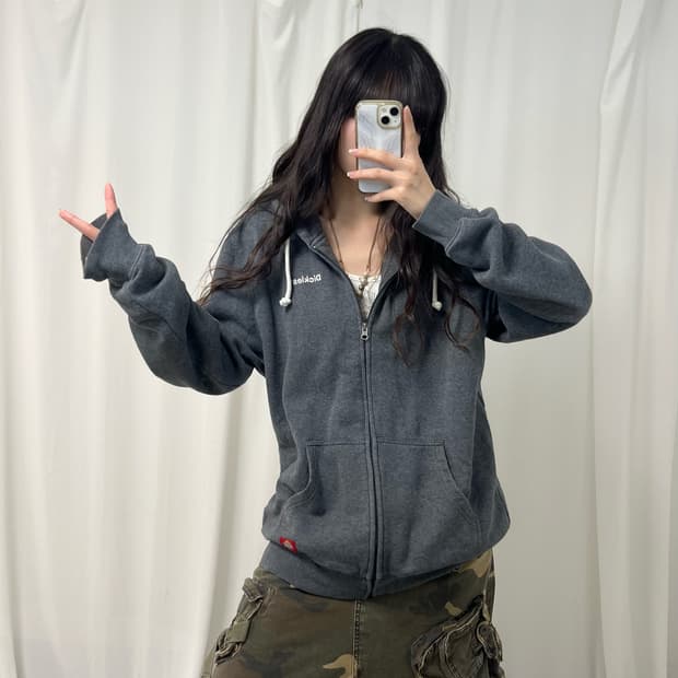 Dickies gray hood zip-up