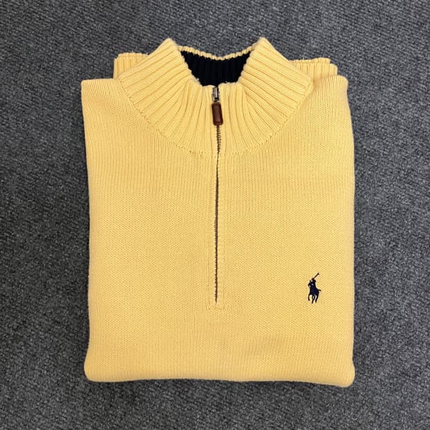 N117 폴로 반집업 니트