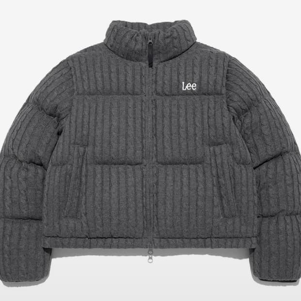 lee 리 우먼 니트 숏다운 숏패딩 패딩 s
