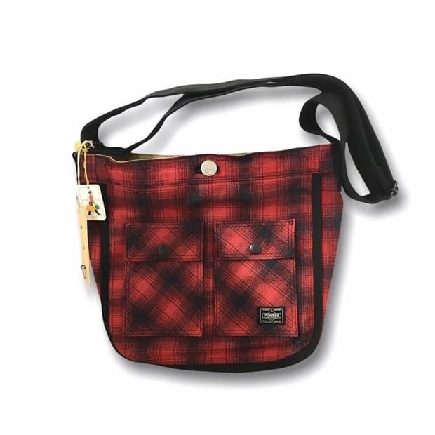 요시다포터 체크패턴 크로스백