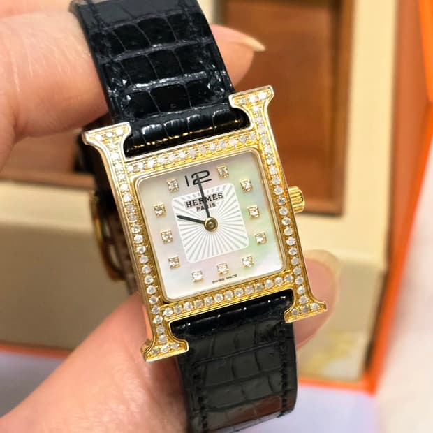 에르메스 h아워 HH.201 다이아시계 정품 감정서포함