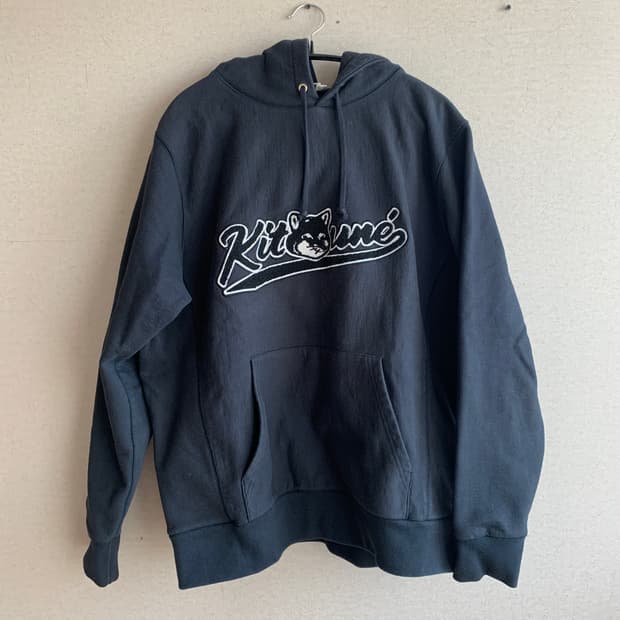 메종키츠네 바시티 폭스 후드티 M