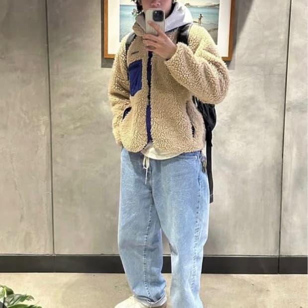 04s 파타고니아 딥파일 플리스(후리스) 자켓 오트밀 M