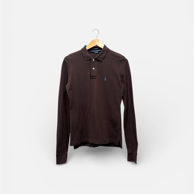 폴로랄프로렌 브라운 슬림핏 폴로셔츠 카라티 M