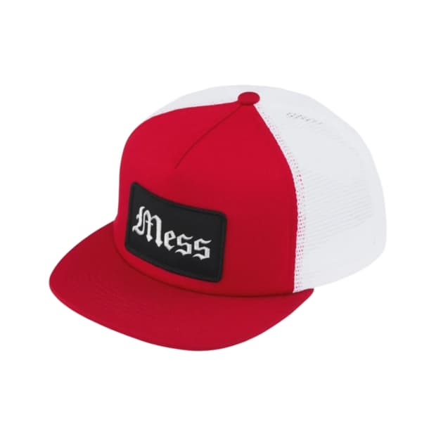 슈프림 메스 메쉬 백 5-패널 캡 레드 - 23FW