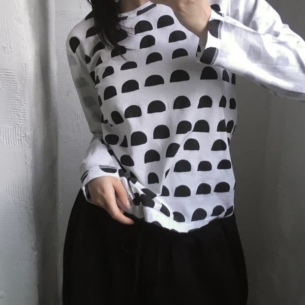Comme des Garcons 꼼데가르송 도트 프린트 롱슬리브