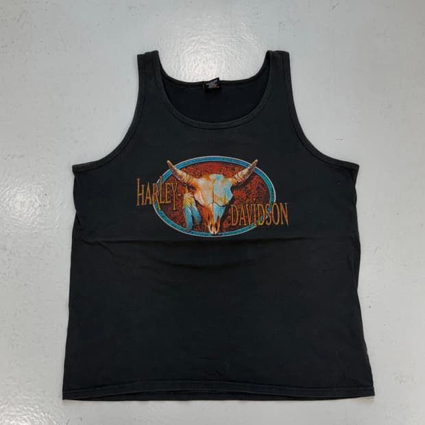 Harley Davidson 빈티지 블랙 탱크탑