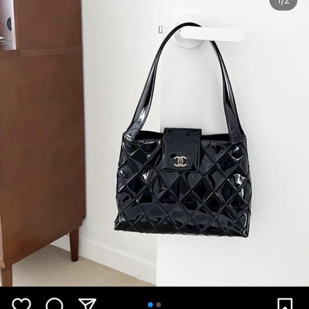 (빈티지) 샤넬 은장 페이던트 누네띠네 숄더백