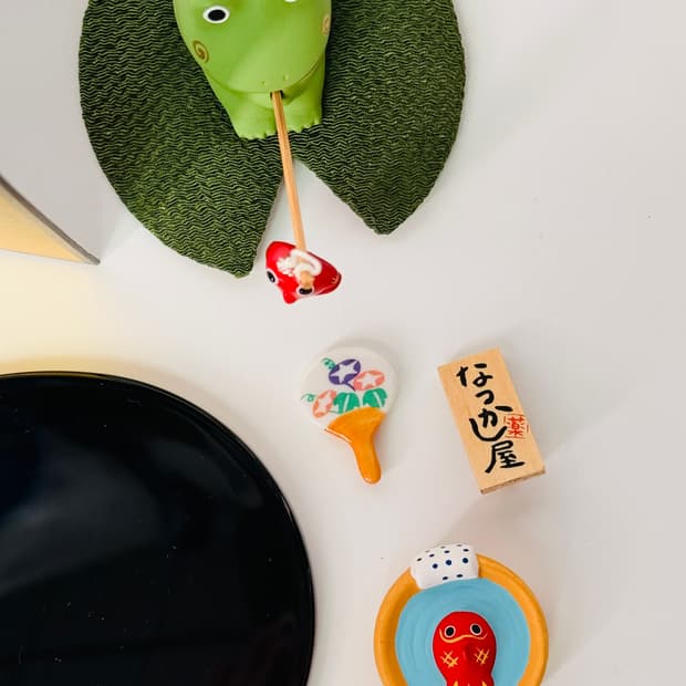 개구리 장식 피규어