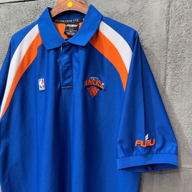 90s 후부 NBA 뉴욕 닉스 카라 져지 (2XL)  