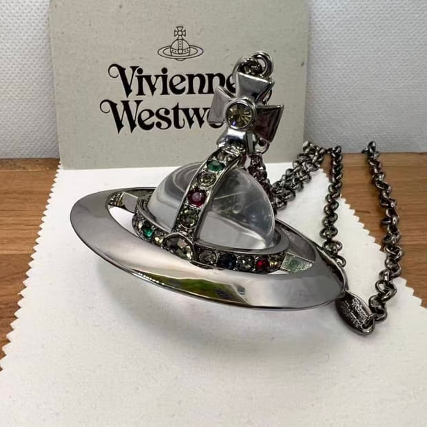 비비안웨스트우드 아카이브 멀티컬러 빅orb 팬던트 목걸이