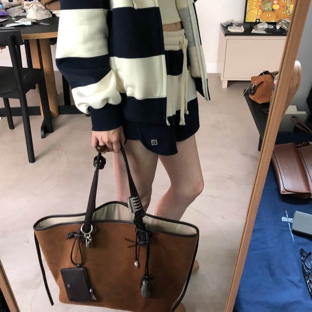 [714center]TOTTI BAG(SUEDE TAN)