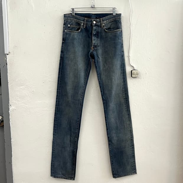 디올 옴므 08FW 오일 워싱 데님 팬츠