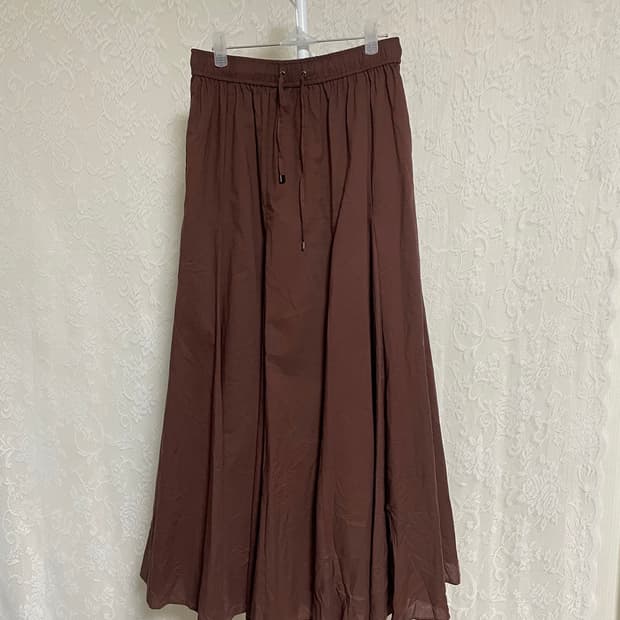     ayane    브라운 플레어 롱스커트