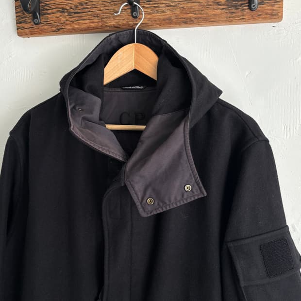 C.P. Company CP 컴퍼니 후드 롱 울 코트