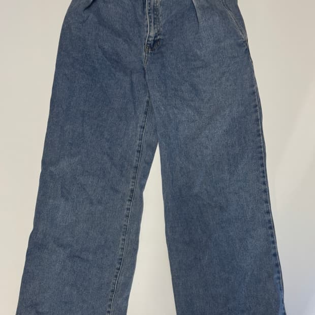 정품 낫포너드 중청 워싱 와이드 데님팬츠 M 29.1인치