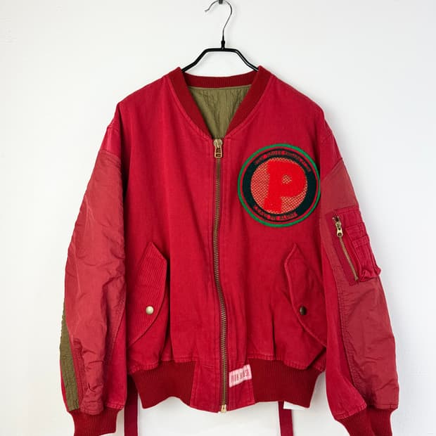 핑크하우스 나일론 믹스 봄버