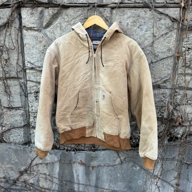 90s 칼하트 빈티지 jf1006 하드페이딩 덕 액티브 후드 자켓