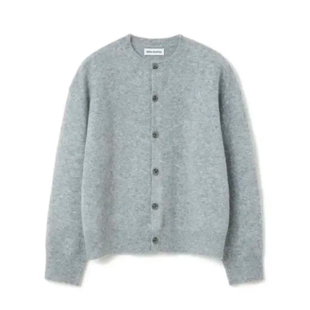 (L) 밀로아카이브 크롭 무브 가디건 블루그레이