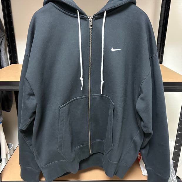 나이키 NRG 솔로 스우시 풀 집업 후드 블랙 - 아시아 XXL사이즈