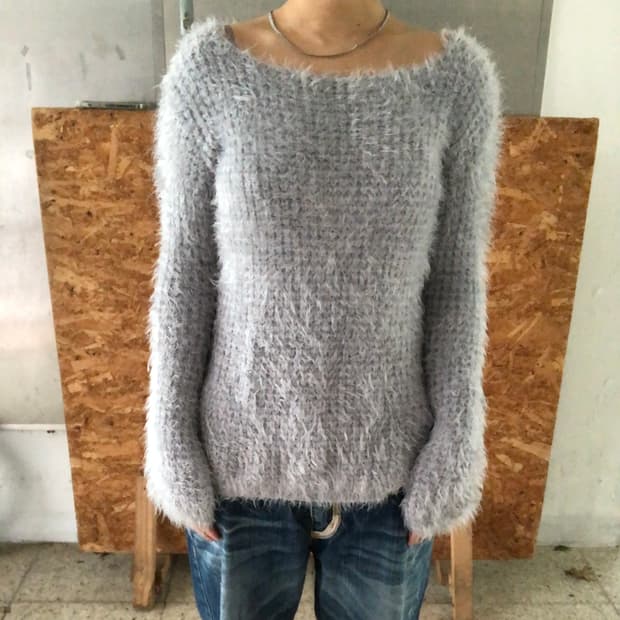 fur knit pullover