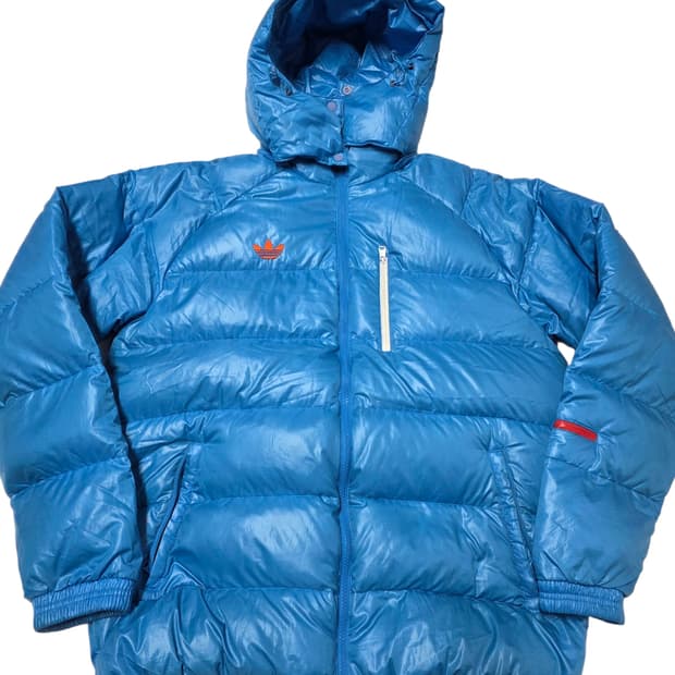 아디다스 스카이블루 구스다운 패딩 105사이즈 실측 70/60