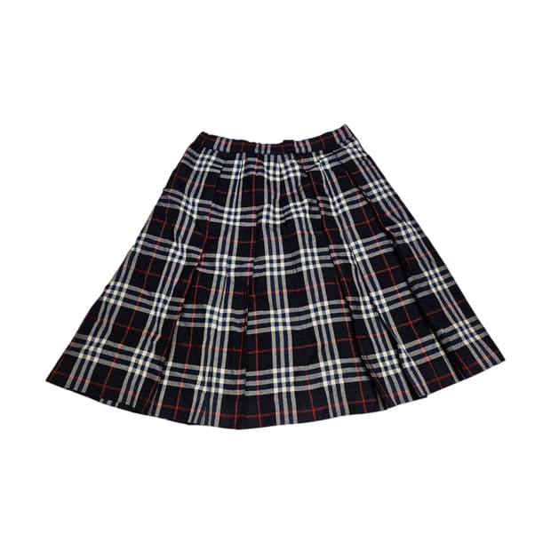 버버리 체크 네이비 스커트[s]
