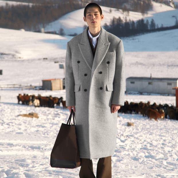 L stu 에스티유 다트 포켓 더블 코트 그레이 미개봉 새제품 판매