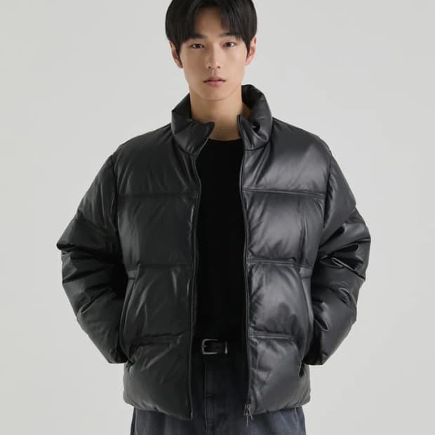 무신사 레더패딩