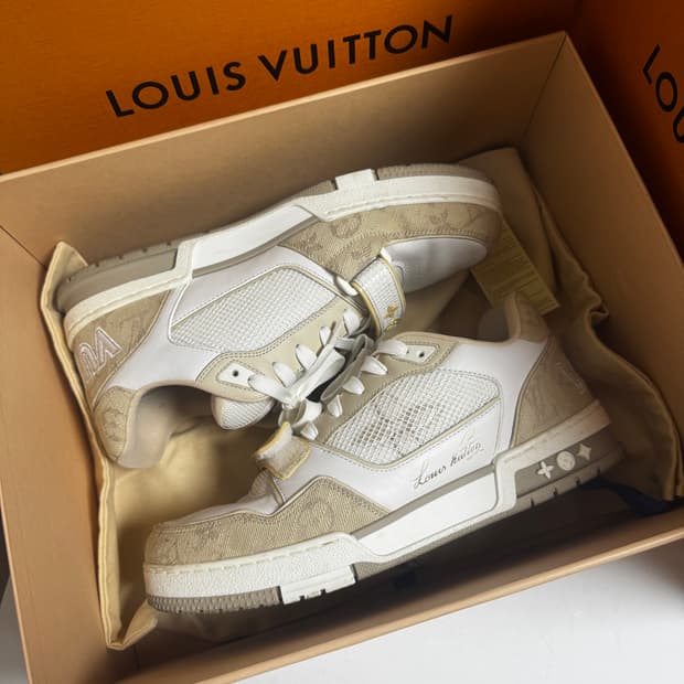 [풀구성] 루이비통 LV 트레이너 벨크로 베이지 트레이너 스니커즈 7