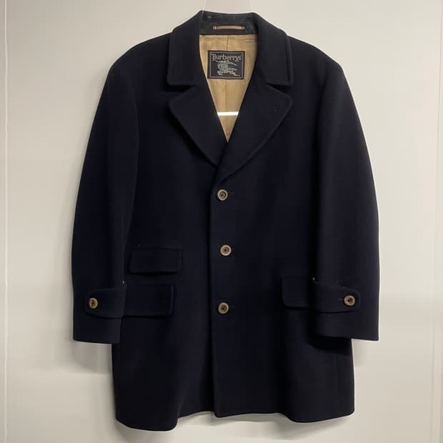 90s 버버리 싱글 브레스티드 울 코트