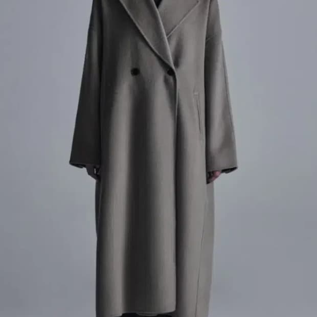 [새제품] 트리밍버드 와이드 롱코트 (24fw/카키 그레이)
