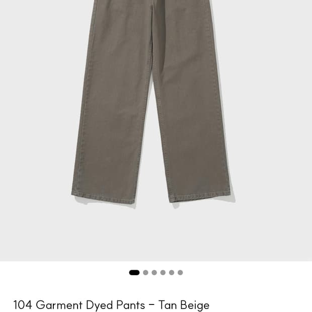 [L]마이라이브러리 104 가먼트다이드 팬츠 탄베이지