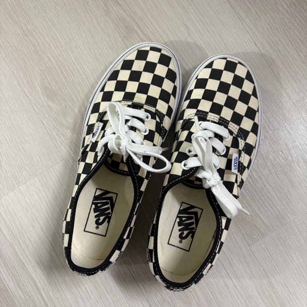 반스 체커보드 스니커즈 운동화 230